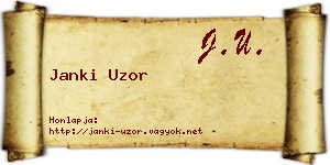 Janki Uzor névjegykártya